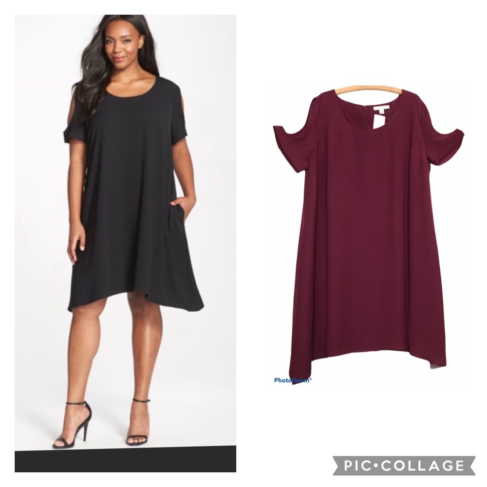SEJOUR Cold Shoulder Swing Dress 16W nwot